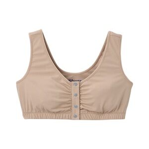 NWT Silverts Adaptive Comfort Snap Front Bra Tan/ Sand Color